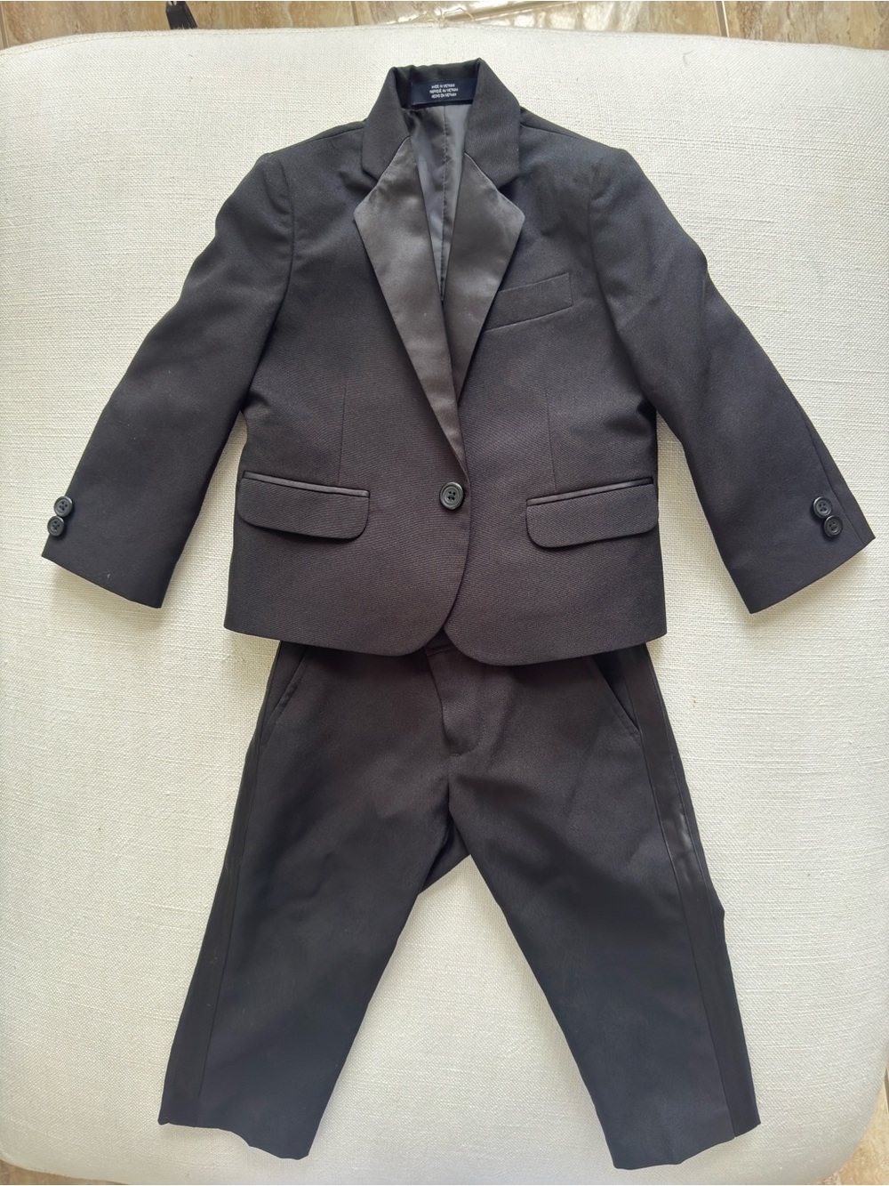 Nautica Boys Black Tuxedo Blazer & Pants Set